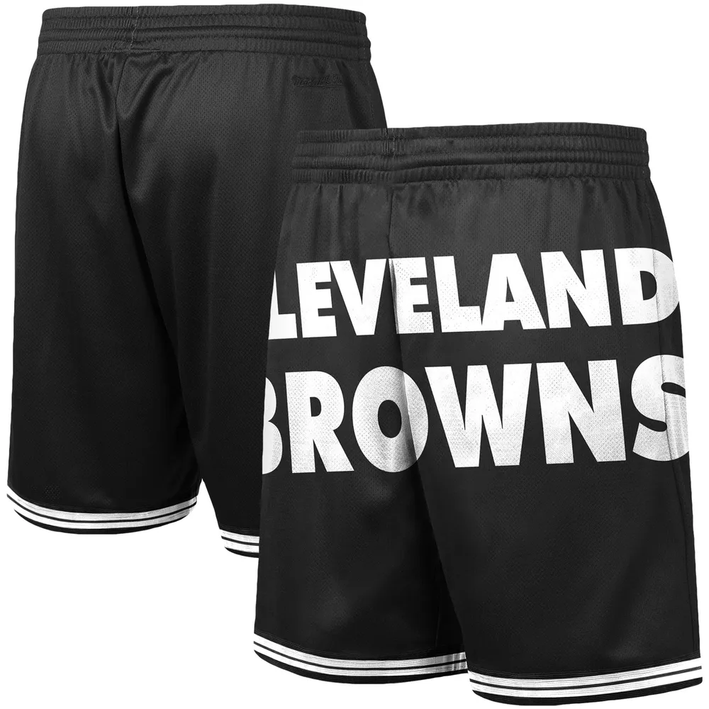 Lids Cleveland Browns Mitchell & Ness Big Face 3.0 Fashion Shorts - Black