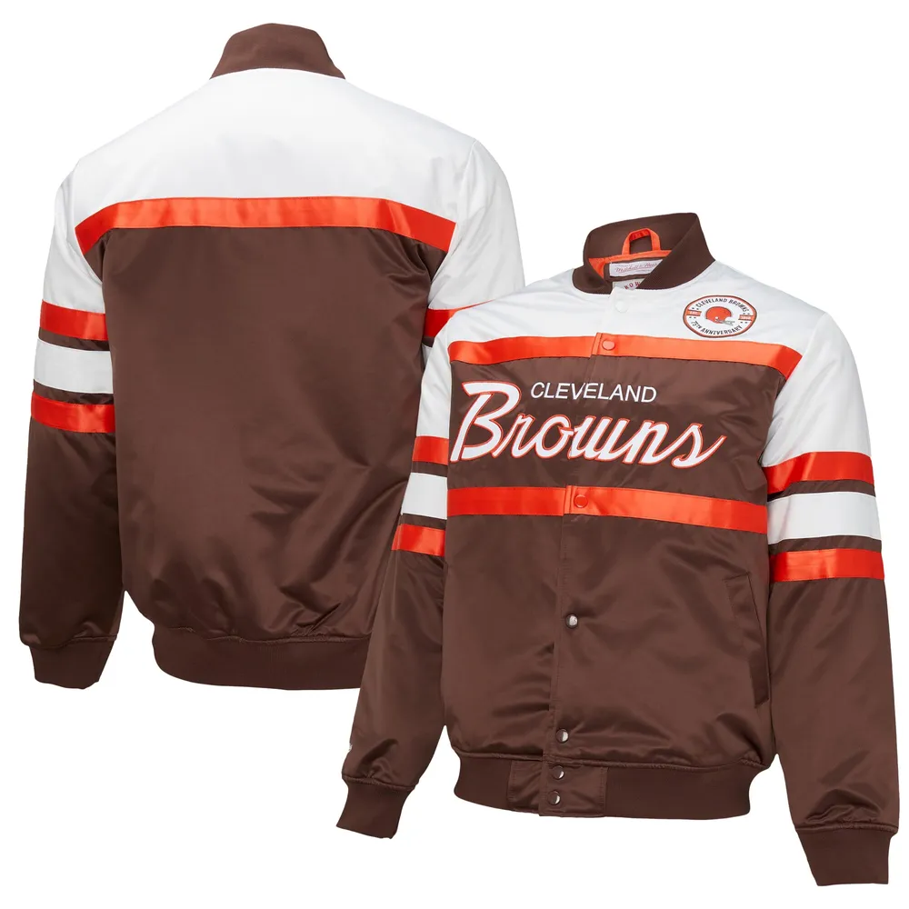 Men's NFL x Staple Black Cleveland Browns Coaches Full-Snap Jacket