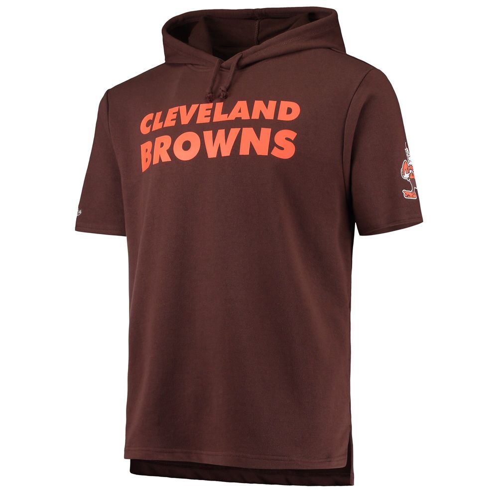 Men's Mitchell & Ness Brown Cleveland Browns Game Day Hoodie T-Shirt