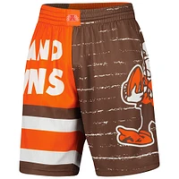 Men's Mitchell & Ness Brown Cleveland Browns Jumbotron 3.0 Shorts