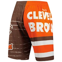 Men's Mitchell & Ness Brown Cleveland Browns Jumbotron 3.0 Shorts