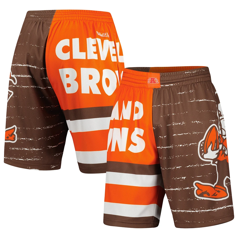 Short Jumbotron 3.0 des Cleveland Browns de Mitchell & Ness pour homme, marron