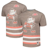 Men's Mitchell & Ness Brown Cleveland Browns Jumbotron 3.0 T-Shirt