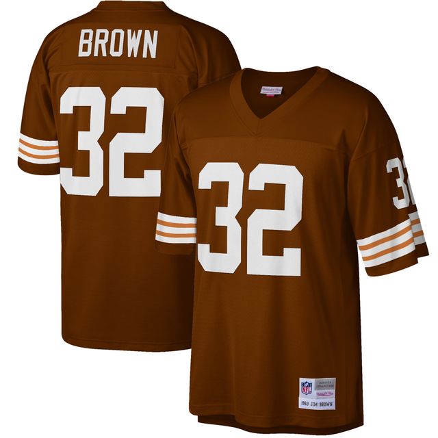 Maillot réplique de joueur retraité Mitchell & Ness Jim Brown Cleveland Browns Big Tall 1963 pour hommes