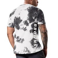 T-shirt MSX by Michael Strahan noir Cleveland Browns Freestyle Tie-Dye pour homme