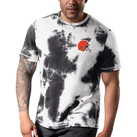 T-shirt MSX by Michael Strahan noir Cleveland Browns Freestyle Tie-Dye pour homme