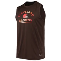 Débardeur MSX by Michael Strahan Brown Cleveland Browns Rebound pour hommes