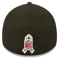 Casquette Flex New Era 2022 Salute To Service 39THIRTY des Cleveland Browns pour homme, noir/marron