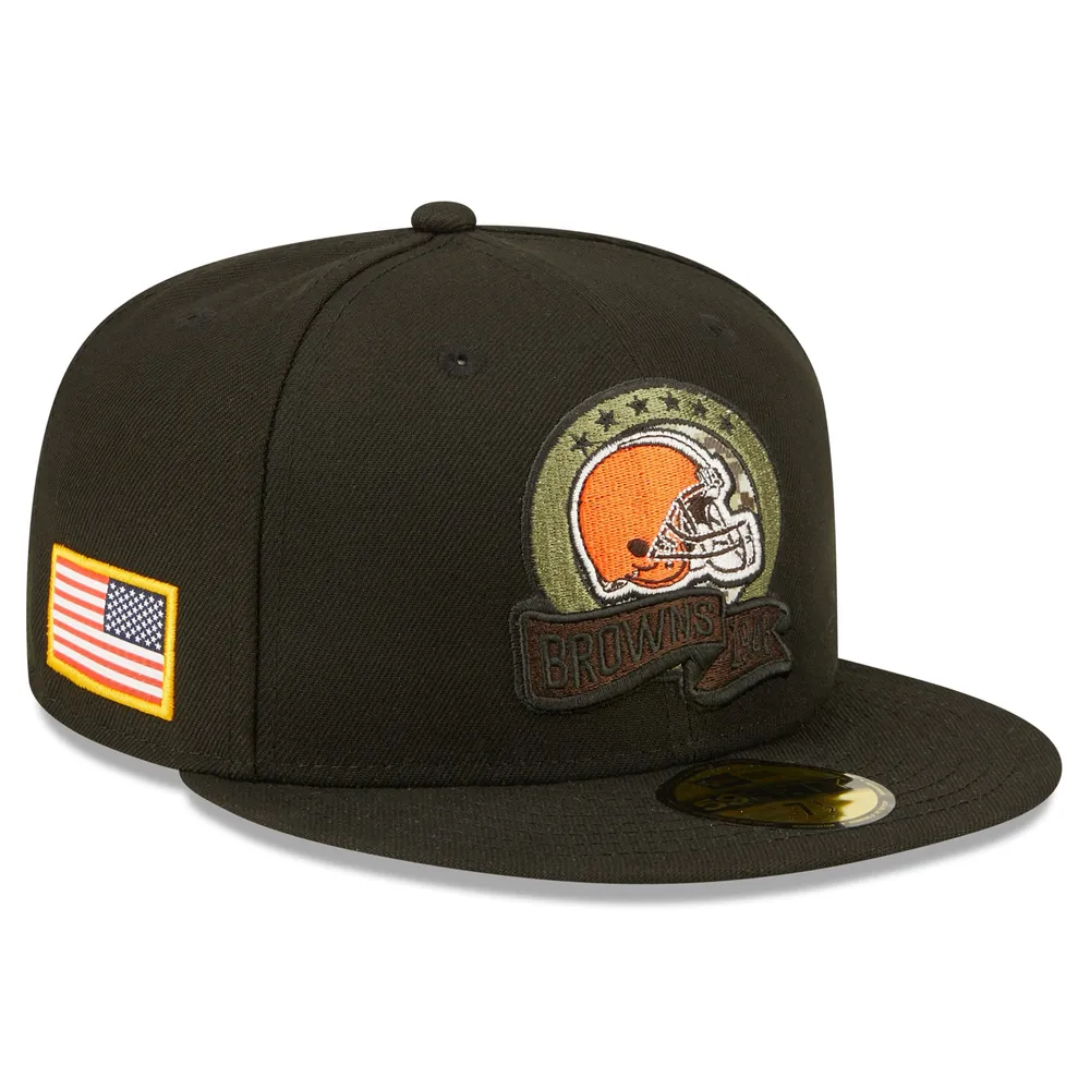 Casquette ajustée 59FIFTY Salute To Service des Cleveland Browns 2022 New Era pour homme, noire