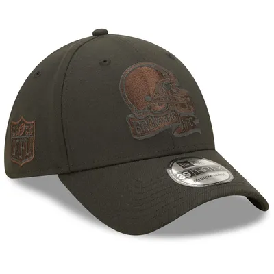 Men's Cleveland Browns New Era Cream/Brown 2022 Sideline 39THIRTY Flex Hat S/M