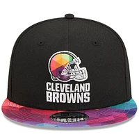 Casquette Snapback 2023 NFL Crucial Catch 9FIFTY Cleveland Browns New Era noire pour homme