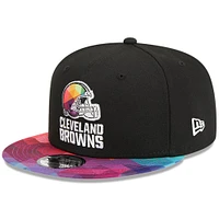 Casquette Snapback 2023 NFL Crucial Catch 9FIFTY Cleveland Browns New Era noire pour homme