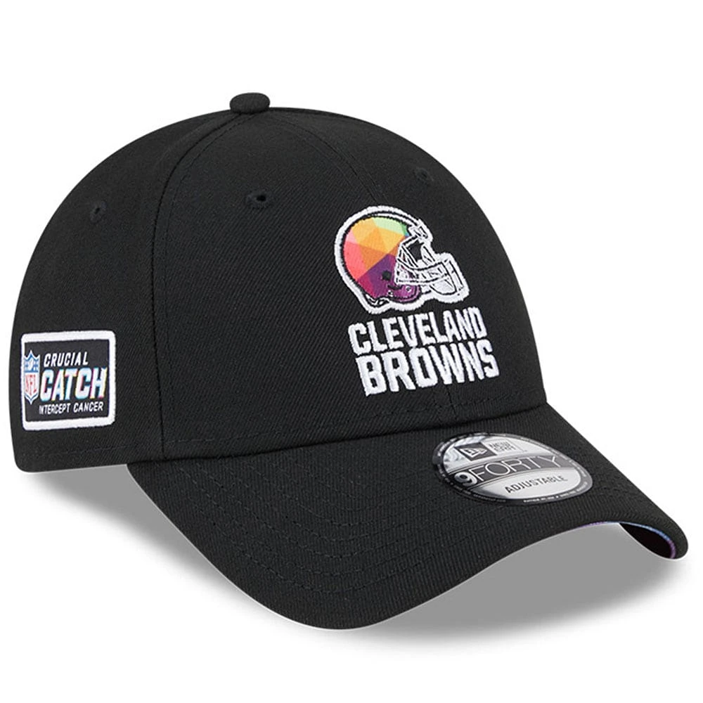 Men's New Era  Black Cleveland Browns 2023 NFL Crucial Catch 9FORTY Adjustable Hat