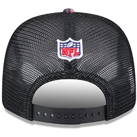 Men's New Era Black Cleveland Browns 2024 NFL Crucial Catch Plaid 9SEVENTY Trucker Snapback Hat