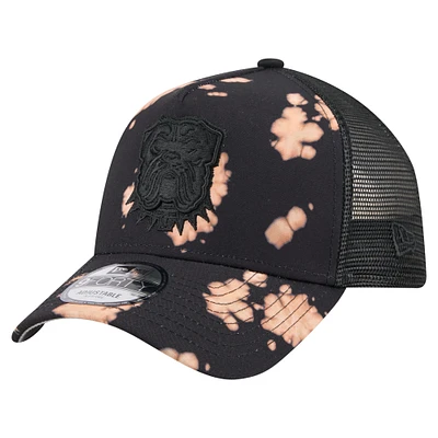 Casquette ajustable New Era 9FORTY Trucker noire décolorée des Cleveland Browns pour homme