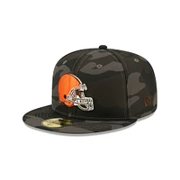 Men's New Era Black Cleveland Browns  Camo 59FIFTY Fitted Hat