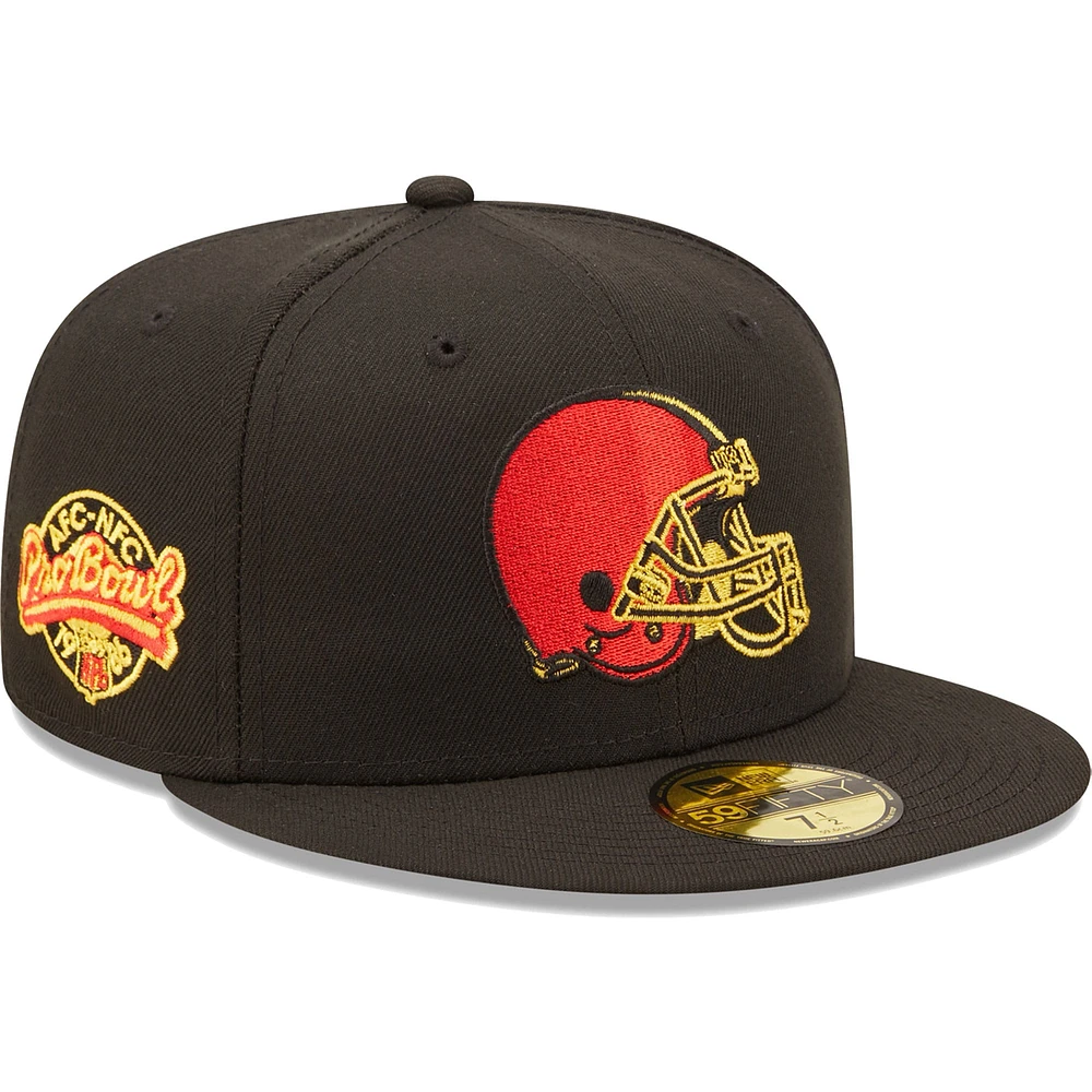 Casquette ajustée Cobra Kai 59FIFTY des Cleveland Browns New Era pour homme, noire