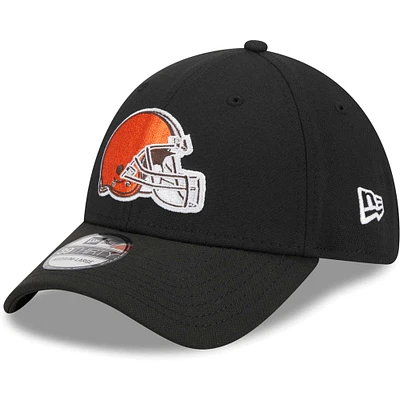 Men's New Era Black Cleveland Browns  Main 39THIRTY Flex Hat