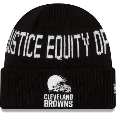 Cleveland Browns New Era Team Social Justice Cuffed Knit Hat - Black