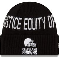 Men's New Era Black Cleveland Browns Team Social Justice Cuffed Knit Hat