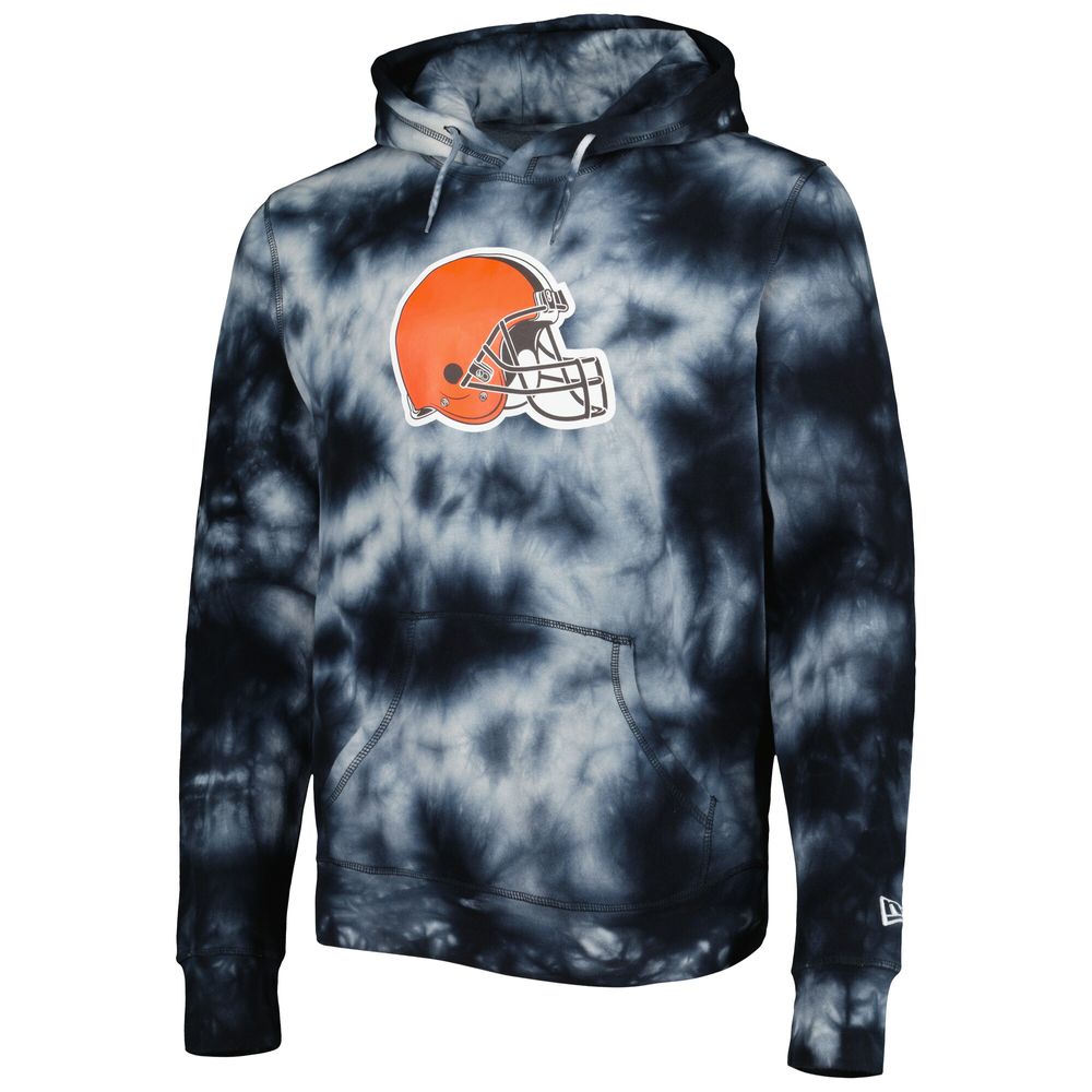 New Era Men's New Era Black Cleveland Browns Team Tie-Dye Pullover Hoodie