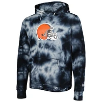 Pull à capuche et teinture par nœuds pour homme Cleveland Browns Team New Era noir