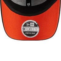 Men's New Era Black Cleveland Browns Top Visor 9FORTY Adjustable Hat