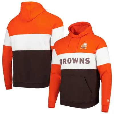 Men's Cleveland Browns Brown/Orange Big & Tall Colorblocked T