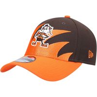 Men's New Era Brown/Orange Cleveland Browns Historic Logo Surge 39THIRTY - Flex Hat