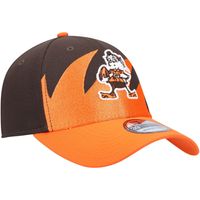 Men's New Era Brown/Orange Cleveland Browns Historic Logo Surge 39THIRTY - Flex Hat