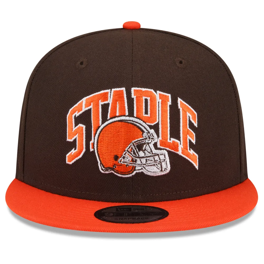 New Era x Staple Men's New Era Brown/Orange Cleveland Browns NFL x Staple  Collection 9FIFTY Snapback Adjustable Hat