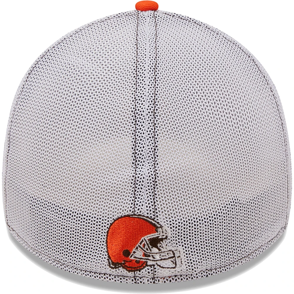 Casquette flex 39THIRTY pour homme avec bandes des Cleveland Browns New Era - marron/orange