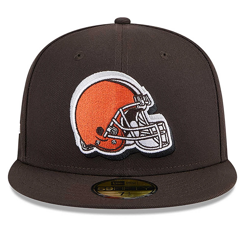 Casquette ajustée 59FIFTY NFL Draft 2024 Cleveland Browns New Era marron pour homme