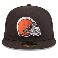 Casquette ajustée 59FIFTY NFL Draft 2024 Cleveland Browns New Era marron pour homme