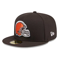 Casquette ajustée 59FIFTY NFL Draft 2024 Cleveland Browns New Era marron pour homme