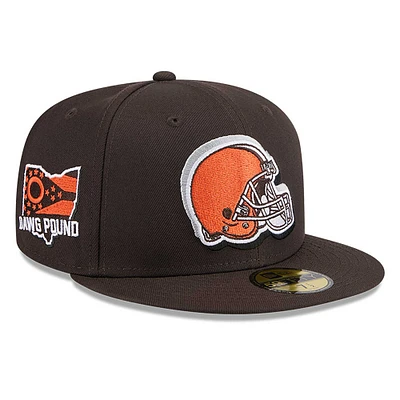 Casquette ajustée 59FIFTY NFL Draft 2024 Cleveland Browns New Era marron pour homme