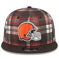 Men's New Era Brown Cleveland Browns 2024 Sideline Statement 9FIFTY Snapback Hat