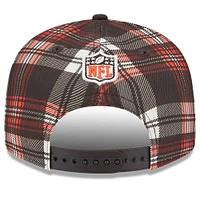 Casquette Snapback 9FIFTY New Era pour hommes des Cleveland Browns 2024 Sideline Statement marron