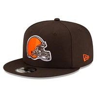 Casquette Snapback 9FIFTY basique Cleveland Browns New Era marron pour hommes