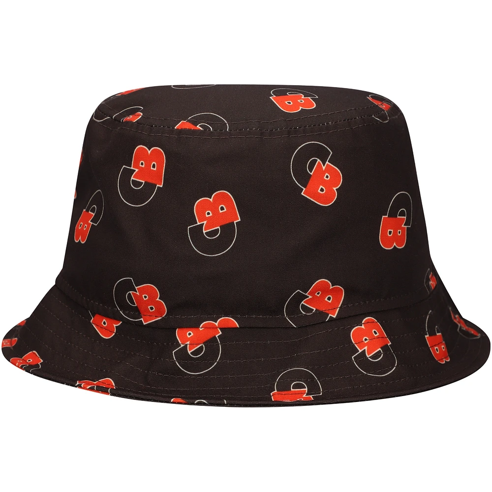 Men's New Era Brown Cleveland Browns City Originals Bucket Hat