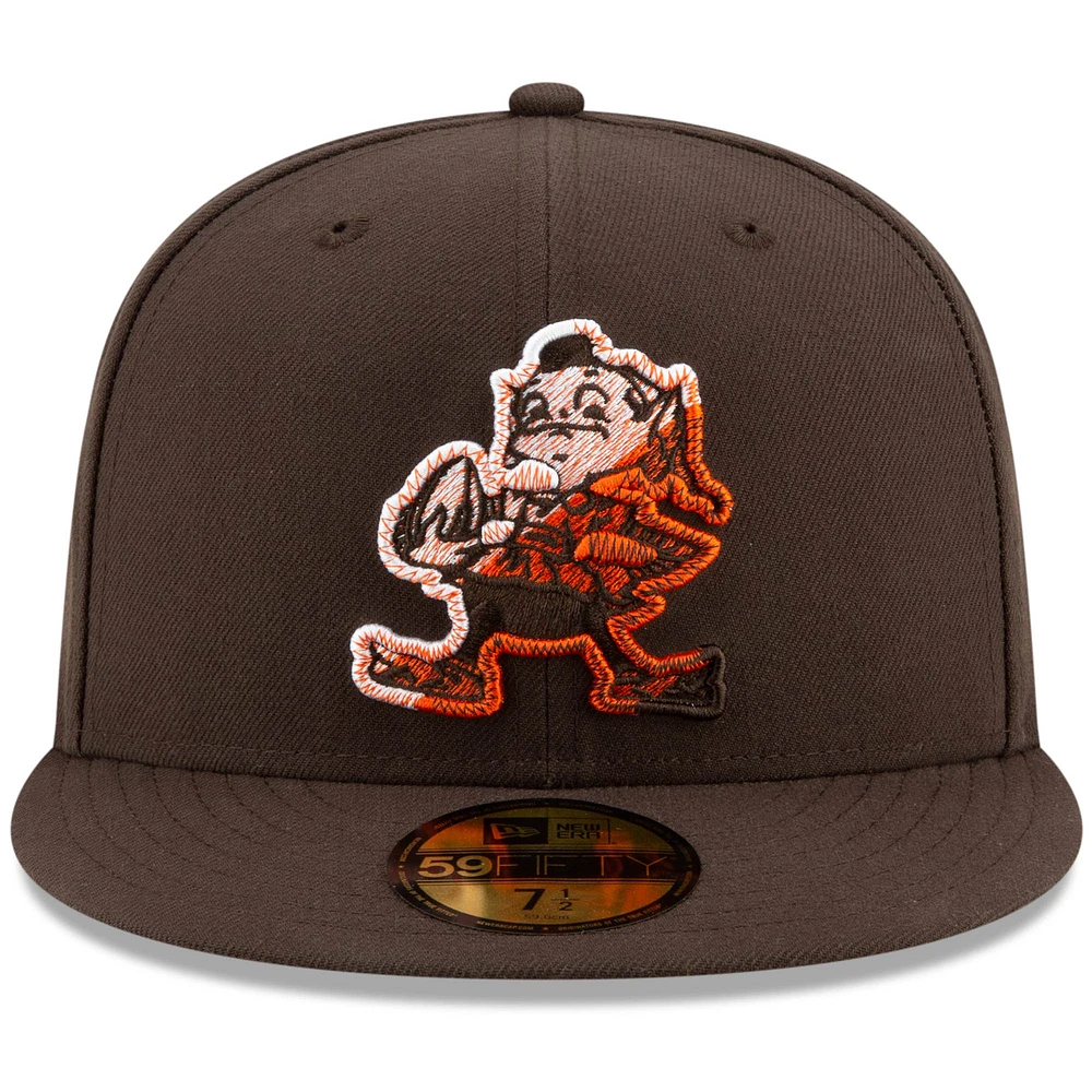 Casquette ajustée 59FIFTY Color Dim des Cleveland Browns New Era pour homme