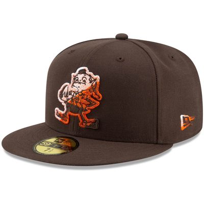 Men's New Era Brown Cleveland Browns Color Dim 59FIFTY Fitted Hat