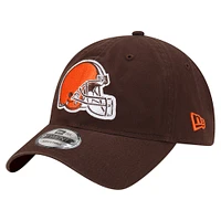 Casquette réglable marron Cleveland Browns Distinct 9TWENTY New Era pour hommes