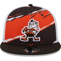 Casquette Snapback 9FIFTY Historic Tear Trucker des Cleveland Browns New Era pour homme, marron