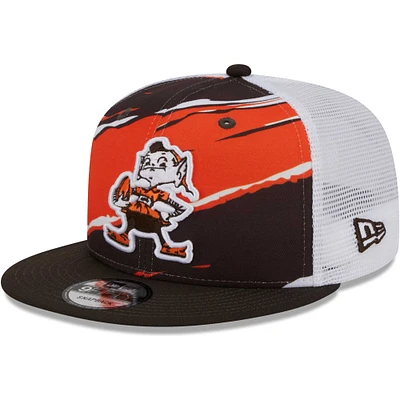 Casquette Snapback 9FIFTY Historic Tear Trucker des Cleveland Browns New Era pour homme, marron