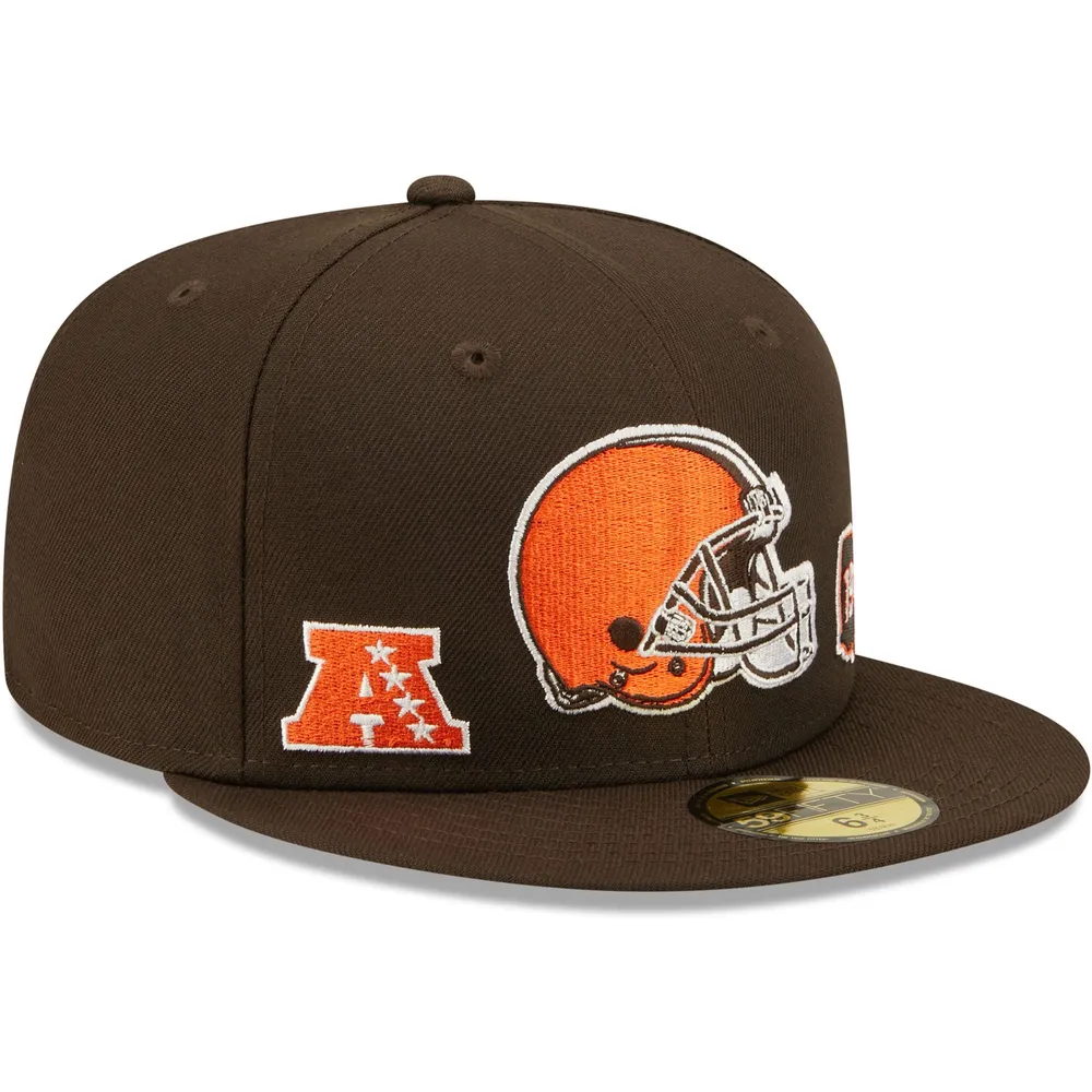 Men's New Era Brown Cleveland Browns Identity 59FIFTY Fitted Hat