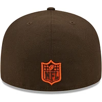 Men's New Era Brown Cleveland Browns Identity 59FIFTY Fitted Hat