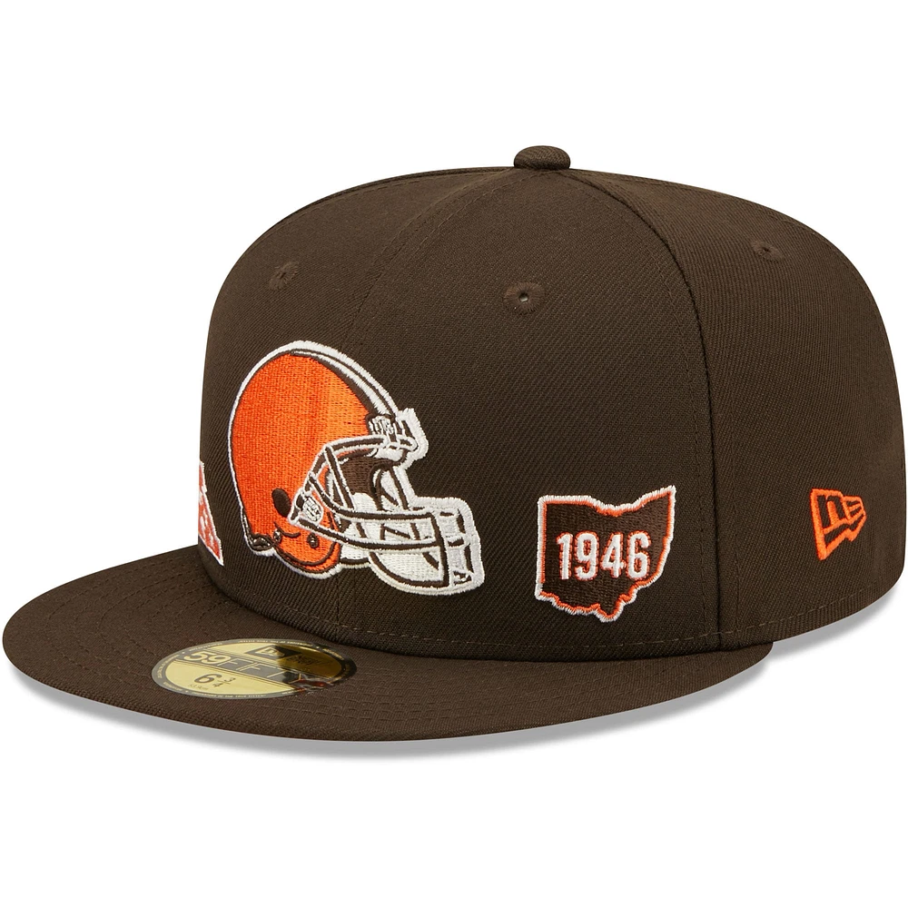 NWE BROWNS BROWN NFL IDENTITY 59FIFTY HATMENHIC