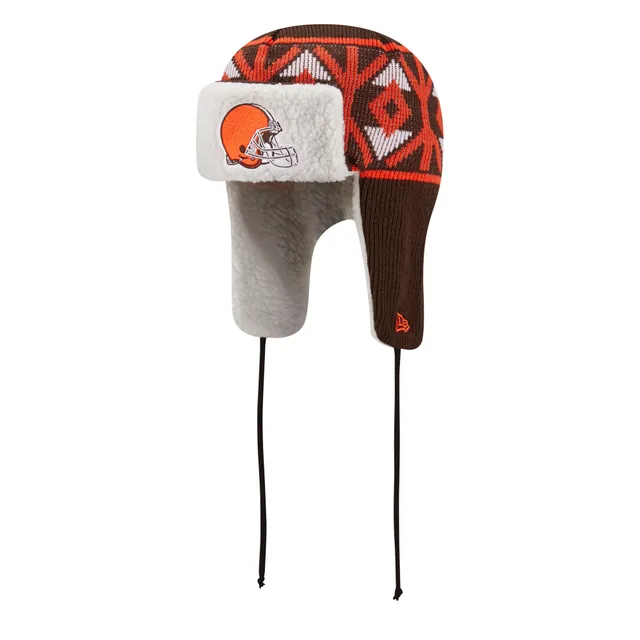 Men's New Era Brown Cleveland Browns Identity Cuffed Knit Hat