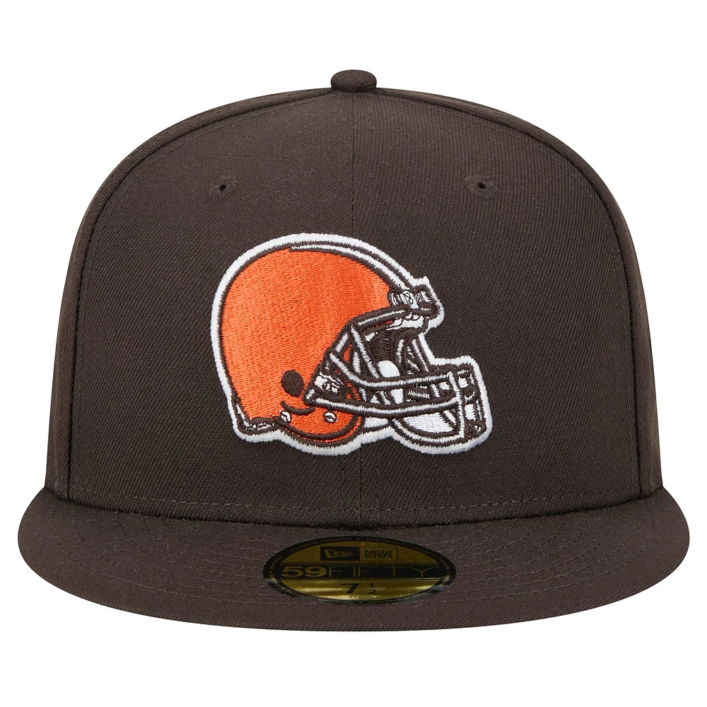 Men's New Era Brown Cleveland Browns  Main 59FIFTY Fitted Hat